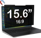 Magnetic Laptop Privacy Screen 15.6 inch for 16:9 Computer Monitor, Removable Anti-Glare Screen Privacy Shield, Screen Filter and Protector for Laptop (13 5/8" × 7 5/8"), Fits (FHD 1920 × 1080)