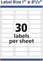Avery Address Labels for Laser & Inkjet Printers, 300 Labels Per Pack, 3 Packs, 900 Total (18160)