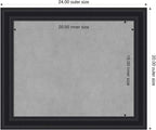 Amanti Art Black Framed Magnetic Board 20x24 Small Vision Board for use with Magnets, 100% Metal Sheet to Display Items as Office Decor or for Home Organization in mudroom, Kitchen or Kids Room