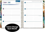 HARDCOVER 2026 Planner, 8.5"x11": 14 Months (November 2025 - December 2026), Daily Weekly Monthly Planner, Yearly Agenda, Bookmark, Pocket Folder and Sticky Note Set (Lake View)