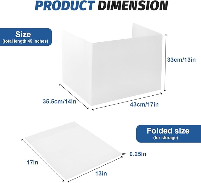 ZYINOZOC 12 Pack Desk Dividers for Students,3-Fold Privacy Screens,Testing Dividers for Classroom Waterproof,Plastic Easy Clean Privacy Shields for Student Includes Extra Labels