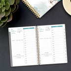 Daily Planner 2026 Full Page Per Day- 2026 Daily & Monthly Planner from January 2026 to December 2026, Day Planner 2026 with 12 Months Tabs, 6.4" x 8,5", Pink Flowers