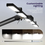 Neatfi (New Model) 3,000 Lumens LED Desk Lamp, Dimmable, 360 SMD LEDs, 30W, CRI 95, Adjustable Light Modes, Task Lamps for Home Office, Study Lamp, Desk Light Bar (CCT with Clamp, Black, 44 Inches)