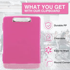 Sooez Clipboard with Storage, High Capacity Nursing Clip Board 8.5 x 11 with Pen Holder & Low Profile Clip, Plastic Clipboards Case Box, Teacher Must Haves School Office Supplies,Letter Size/ A4