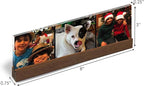 Artblox Personalized Office Desk Name Plate Custom Photo Prints On Acrylic Glass with Teak Wood Stand Turn Your Photos into Stunning Family Christmas Customized Gifts Desk Décor (10"x3")