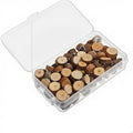 Wood Push Pins 80Pcs Set - Wooden Thumb Tacks for Cork Boards, Foam Boards, Map Calendar, Daily Use at Home Office
