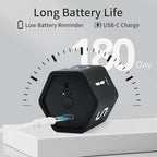 LUCKY TIME Productivity Timer Flip Gravity Sensor Pomodoro Cube Timer Countdown & Countup,1/5/10/30/60min Preset & Custom Timing, Mute/Vibrate/Sound for ADHD,Work,Study,Kitchen(1, Black Hexagon)