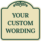 Custom Decorative Sign, Personalized Metal Sign for Business, Driveway, Home, Airbnb, Office Door Plaque, Ivory Sign, 24x24 Inches, ACM, Fade Resistant, Made in USA by Sigo Signs