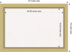 Amanti Art White Cork Board for Wall, 19x27 Vision Board with Gold Frame, Medium Corkboard Office Decor for Home Organization, Casual Corkboard Pinboard to display items for home organization