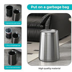 YOJIA 10L / 2.6Gal Small Stainless Steel Sliver Trash Can,Metal Bathroom Garbage can with Lid,Modern Home Décor Wastebasket with Flipping Lid, Garbage Can for Kitchen,Bathroom,Living Room(Silver),