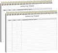 (2-Pack) Activity Log Notepad - Spiral Activity Log Book for Business Work, Undated Weekly To Do List Notepad, Organized Time Spending, Appointment or Contact, Total in 104 Sheets, 100gsm Paper, 8.5" x 11"