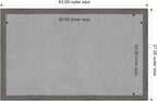 Amanti Art Grey Framed Magnetic Board 27x43 Large Vision Board for use with Magnets, 100% Metal Sheet to Display Items as Office Decor or for Home Organization in mudroom, Kitchen or Kids Room