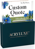 Custom Acrylic Sign Personalized, Custom Desk Name Plate, 18 Styles, (4"x6"), With Gift Box, USA Made by Acryluxe. (Meconopsis)