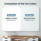 MaxGear Glass Whiteboard, Tempered Magnetic Dry Erase Board 60 x 40 Inch, Frameless Wall Mounted, Office Classroom Conference Room Home Use, Includes Markers, Eraser, Magnets & Mounting Kit