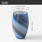Fixture Replacement Globe Shade,Lampshade for E26 Base 1-5/8 Inch Fitter, Color Art Glass Oval Lampshade Cover for Pendant Kitchen Wall Sconce Chandelier Vanity Light (3, Blue and Black)