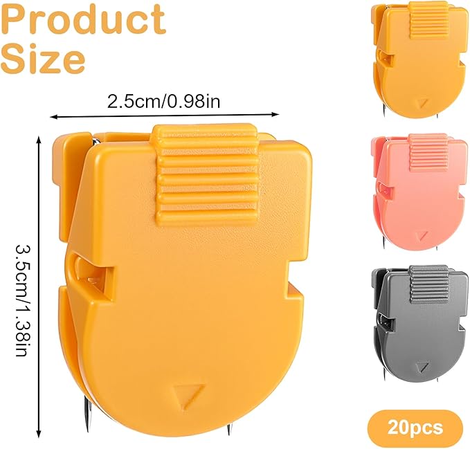 Molain 20 Pcs Cubicle Clips, Multicolor Cubicle Hooks Plastic Fabric Panel Wall Clip for Hanging Notes Photos Memos and Data Cables