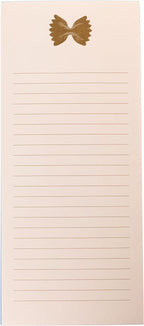 Graphique Macaroni Bowtie Magnetic Notepad, 100 Tear-Away Sheets for Grocery, Shopping & To-Do Lists, Writing Pad for Fridge, Kitchen, Office