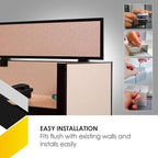 OBEX Acoustical Cubicle Privacy Screen Extender Desk Panel & Office Divider, Add Separation & Block Noise, 18" x 24", Overcast