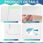 Yeaqee 200 Pack 2 Pockets Glossy Laminated Paper Folder First Day of School Presentation Folder Letter Size Two Pocket File Portfolio Holder Back to School Items Bulk for Teacher Office (White)