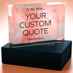 Personalized Gifts, Custom Quote Block Letter Board,Crystal-Clear Acrylic With Gift Box,17 Styles, Holiday and Christmas Gift for Mom, Dad, Girlfriend, Him or Her, Husband, Wife (5"x7, Stella)