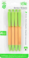Green Mila Durable Pens, 1.0mm Ballpoint Pens Premium Writing Quality for School, Home & Daily Use - Pack of 4
