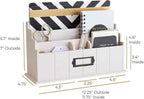 BLU MONACO | Light Pink Mail Organizer | Wooden 3 Tier Desk Organizer for Countertop Sorting | Rustic Blush Mail Sorter for Kitchen Office