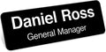 Custom Engraved Name Tags, Magnetic Black and White Name Tags, Personalized Name Tags, 1.5x3 Inches, Durable Engravable Impact Material, Made in The USA by My Sign Center