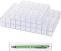 OMISTAR 100PCS Pen Gift Box, Acrylic Clear Pen Gift Box with Inner Fixed Component, Pen Box Display Case for Single Pen, Pen Boxes Gift Empty for School Office Business Supply (100PCS)