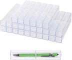 OMISTAR 100PCS Pen Gift Box, Acrylic Clear Pen Gift Box with Inner Fixed Component, Pen Box Display Case for Single Pen, Pen Boxes Gift Empty for School Office Business Supply (100PCS)