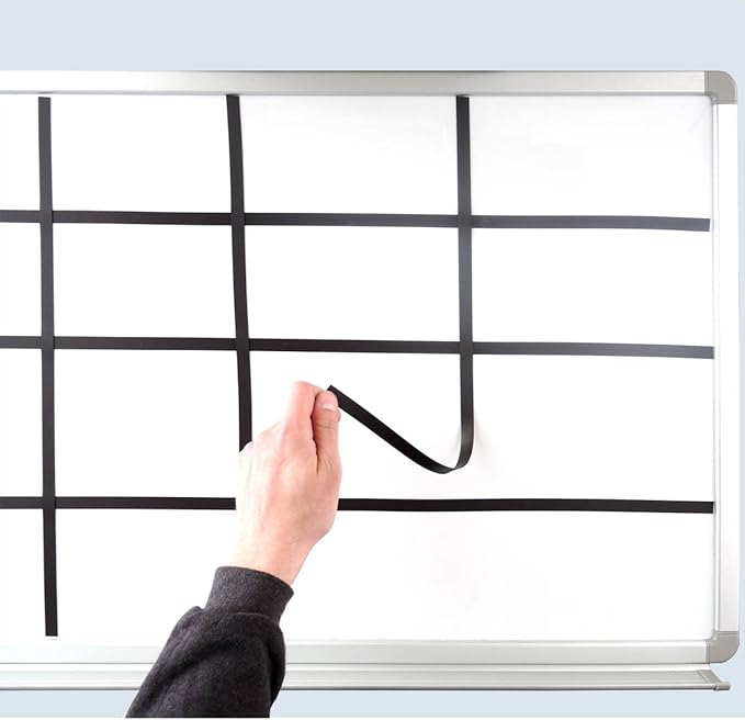StoreSMART® - Magnetic Lines and Board Dividers - 1/2-inch x 50-feet - for Magnetic WHITEBOARDS ONLY- Does not Work on Plain whiteboards or glassboards - ML1/2-50