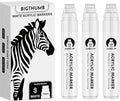 BIGTHUMB Thick White Jumbo Poster Markers: 3 Pcs 15mm Wide Tip Large Acrylic Paint Pens Big Permanent Markers Calligraphy Marker for Rock Painting, Sign, Canvas, Glass, Wood, Ceramic