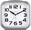 Tinload 5.5" Large Analog Alarm Clock Silent Non Ticking, Gentle Wake, Beep Sounds, Increasing Volume, Battery Operated Snooze and Manual Light, Easy Set