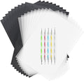 ASTARON 150 Sheets Black Carbon Copy Paper and Tracing Paper with 5 Pcs Embossing Styluses Tool Set, Carbon Transfer Paper for Tracing on Wood Fabric