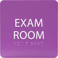 ADA CENTRAL SIGNS - 6" X6" Exam Room Sign - ADA Compliant Tactile Graphics Grade 2 Braille Text Acrylic Wall Signs - Educational Institution Directional Assistance Test Center Door Sign for Schools