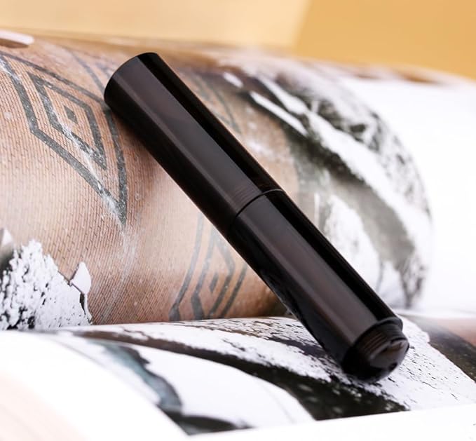czxwyst Majohn Wancai 2.0 Mini Pocket-Size Eyedropper Fountain Pen (F Nib 0.5mm, Black)