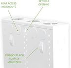 On-Q 20" Structured Media Enclosure with Hinged Cover Lock, Glossy White, Surface or Flush Mount