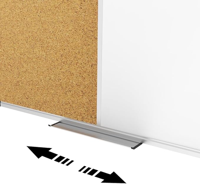 XBoard Magnetic Dry Erase Board & Cork Board 48 x 36 whiteboard, Combination White Board with Aluminum Frame