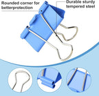 Large Binder Clips 1.6 Inch (60 Pack) Assorted Colors, Colored Binder Clips Paper Clips, Big Paper Clamps, Binder Clips Large Size for Home, School and Office Supplies