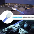 Wellgler's 5.11" Foam Swabs, Printer Cleaning Swabs for Print Heads, Cars, Camera Lenses, Optical Devices (200 Pieces Blue)