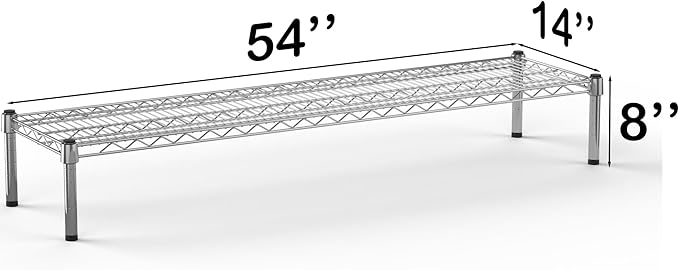 Regal Altair 14''W x 54''L x 8''H Chrome Plated Wire Dunnage Rack | Off The Floor Storage