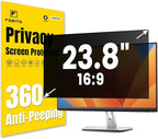 F FORITO 23.8 Inch 16:9 360°Privacy Screen Protector for Computer Monitor, Removable Eye Protection Anti Blue Light Anti Glare Computer Screen Privacy Shield for 23.8" Widescreen Monitors