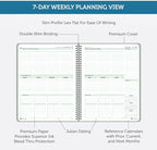 Planner Pad Spiral Bound 3-Tier Funnel Down 12 Month Organizer, October 2025 – September 2026, Greenish Grey Cover/Soft Green Ink, 8 1/2" x 11"