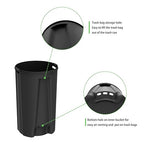 SIMPLYKLEEN Trash Can with Lid - 30 Liter/8 Gallon Round Stainless Steel Trash Can with Odor Protection Kitchen Garbage Cans with Soft-Close Foot Pedal Step Bin for Bathroom Home Kitchen Office