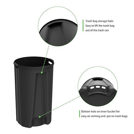 SIMPLYKLEEN Trash Can with Lid - 30 Liter/8 Gallon Round Stainless Steel Trash Can with Odor Protection Kitchen Garbage Cans with Soft-Close Foot Pedal Step Bin for Bathroom Home Kitchen Office