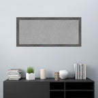 Amanti Art Grey Framed Magnetic Board 23x51 Oversize Vision Board for use with Magnets, 100% Metal Sheet to Display Items as Office Decor or for Home Organization in mudroom, Kitchen or Kids Room