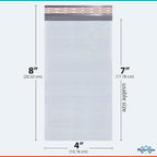White Small Bubble Mailers 4x8 Inch #000 | Thick Padded Poly Bubble Mailer Envelopes | Bubble Envelopes | Waterproof Mailing Envelopes | 500 Pack Bulk | Trading Card sports card Shipping | USA Made