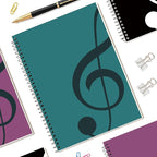 MOREYES Music Notebook Composition Manuscript Staff Notebook with 100 Pages 10.24x7.5 inch/26x19cm, Green