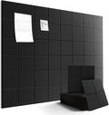 12-Pack Large Felt Bulletin Board 48" x 36" Cork Board Alternative, with 30 Pushpins, 70 Adhesive Tabs, Slat Wall Paneling, Cork Boards for Office Push Pin Board Felt Board-Black