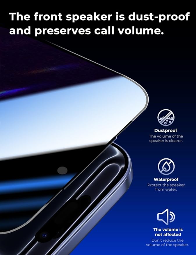 MAGIC JOHN 2 Pack for iPhone 17 Pro [6.3] inch Privacy Glass Screen Protector, Auto Dust-Elimination, Bubble Free, Easy Installation, 17pro 6.3''