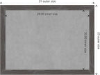 Amanti Art Grey Framed Magnetic Board 23x31 Medium Vision Board for use with Magnets, 100% Metal Sheet to Display Items as Office Decor or for Home Organization in mudroom, Kitchen or Kids Room